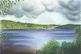Lac en Mauricie au Canada